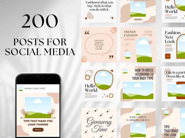 Social Media Canva Templates Bundle PLR MRR Digital Products from Grit Ground