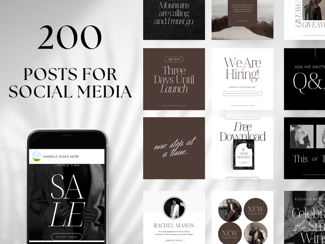 Social Media Canva Templates Bundle PLR MRR Digital Products from Grit Ground