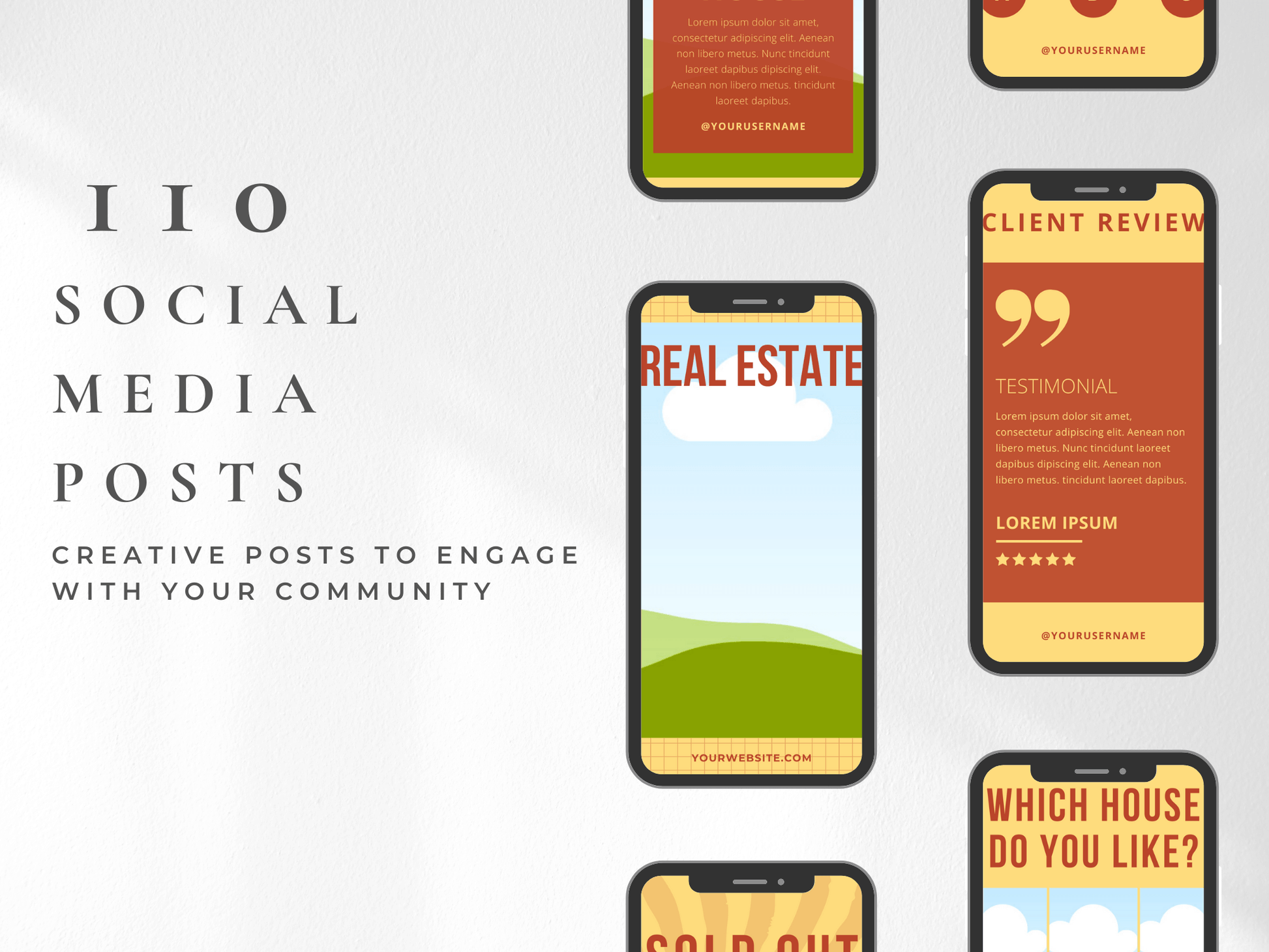 110 Real Estate Social Media Templates PLR MRR Digital Products from Grit Ground