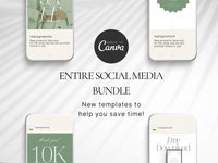 Instagram Bundle Canva Template PLR MRR Digital Products from Grit Ground