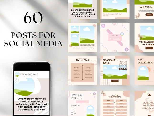 240 Social Media Canva Templates PLR MRR Digital Products from Grit Ground