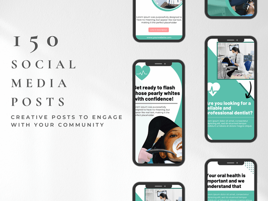 Dental Social Media Template Bundle PLR MRR Digital Products from Grit Ground