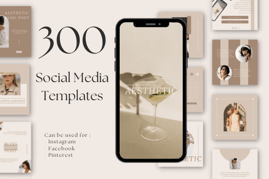 Aesthetic Social Media Templates PLR MRR Digital Products from Grit Ground