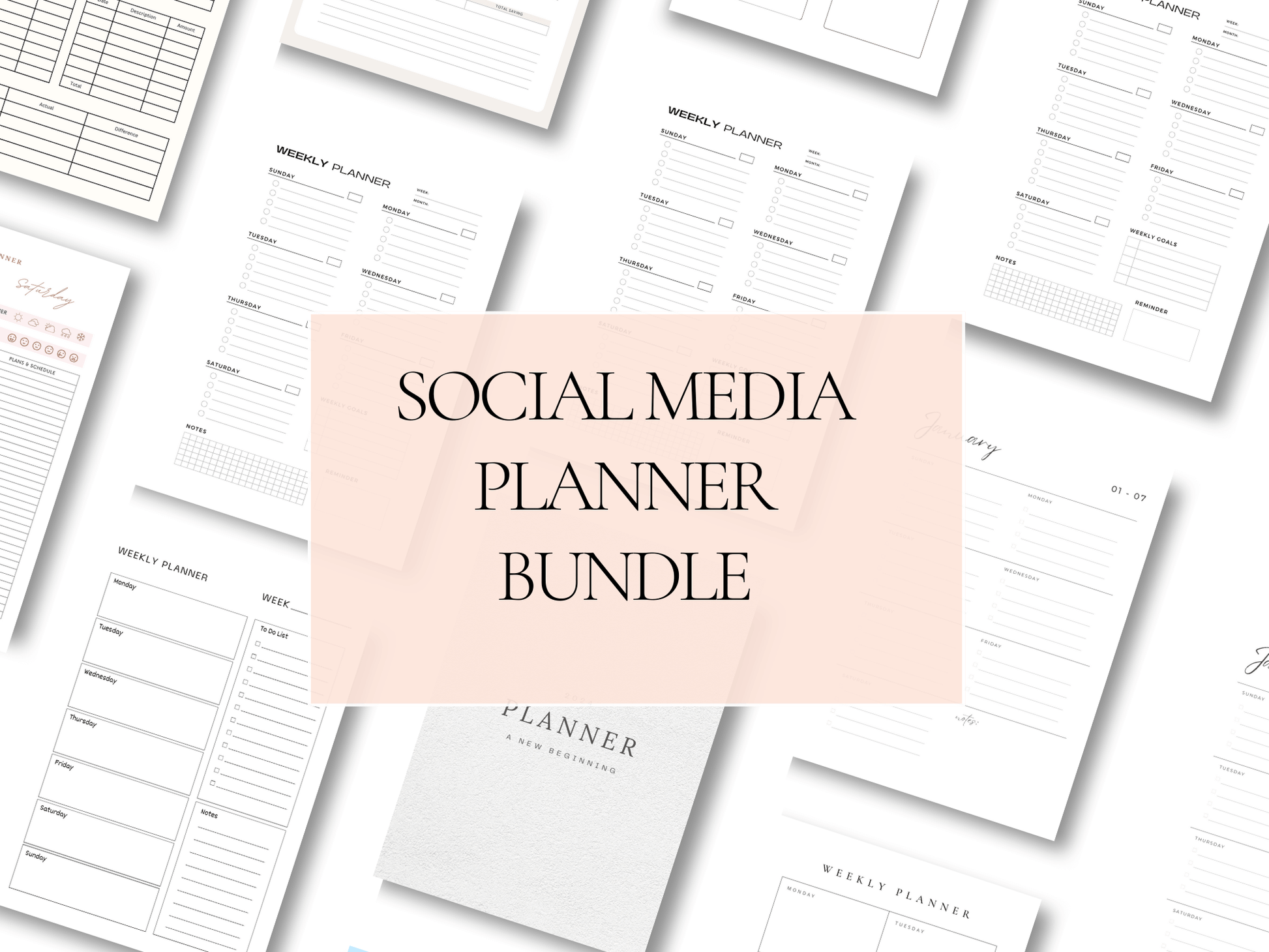 Social Media Planner Canva Templates PLR MRR Digital Products from Grit Ground