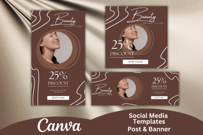 Beauty Center – Social Media Templates PLR MRR Digital Products from Grit Ground