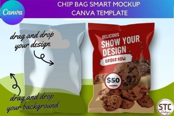 Chip Bag Smart Mockup PLR MRR Digital Products from Grit Ground