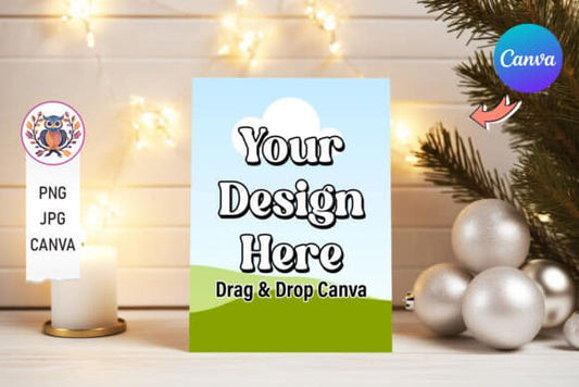 Christmas Card Mockup PLR MRR Digital Products from Grit Ground