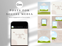 Aesthetic Instagram Brand Post Templates PLR MRR Digital Products from Grit Ground