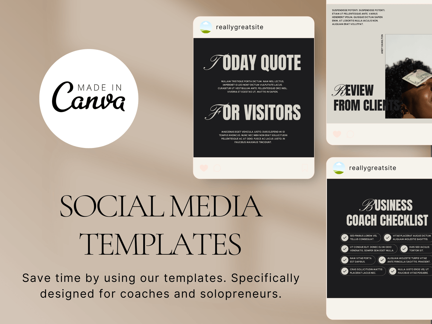 Aesthetic Canva Templates Instagram PLR MRR Digital Products from Grit Ground