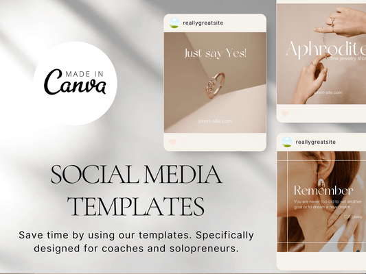 Jewelry Instagram Post Template PLR MRR Digital Products from Grit Ground