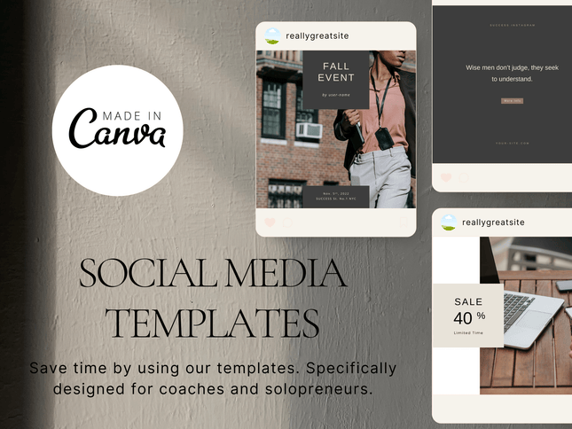 Canva Instagram Posts & Stories Template PLR MRR Digital Products from Grit Ground