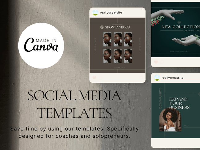 Instagram Aesthetic Canva Templates PLR MRR Digital Products from Grit Ground