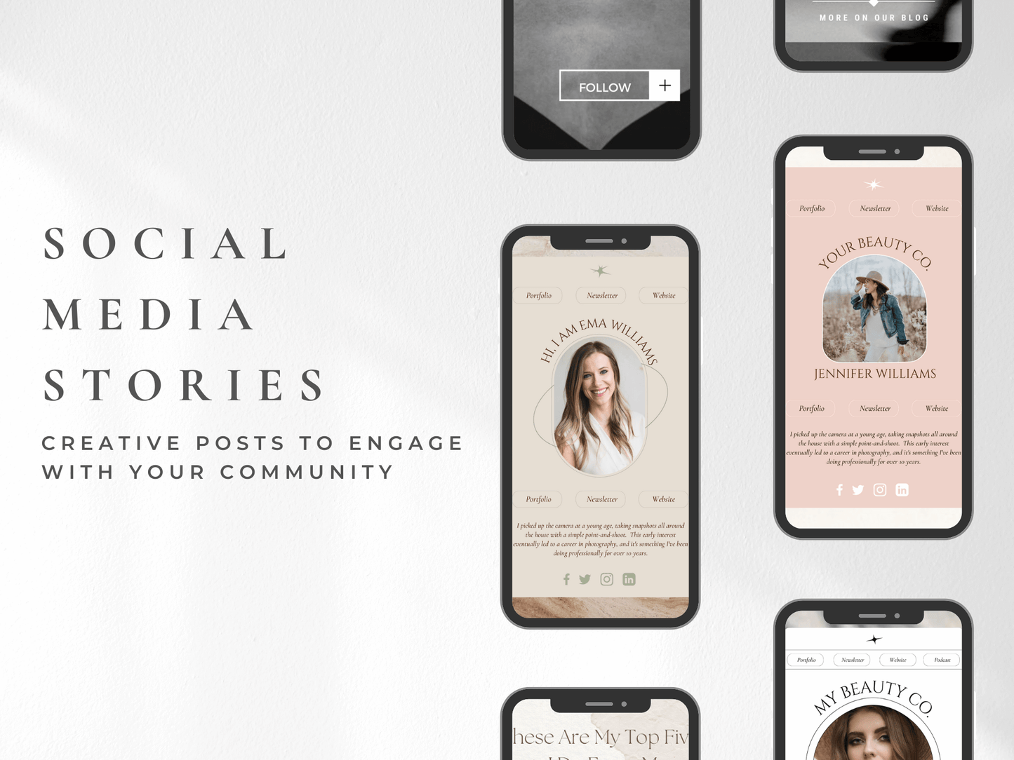 Instagram Link in Bio Template Canva PLR MRR Digital Products from Grit Ground