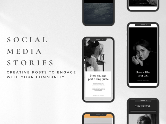 Black White Social Media Template PLR MRR Digital Products from Grit Ground