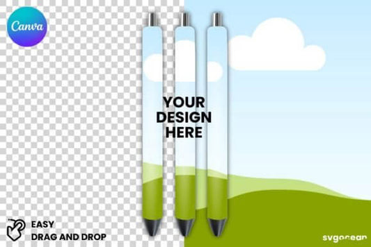 Epoxy Pen Wrap Canva Mockup PLR MRR Digital Products from Grit Ground