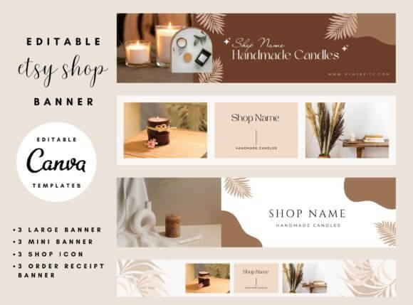 Etsy Shop Banner Template PLR MRR Digital Products from Grit Ground