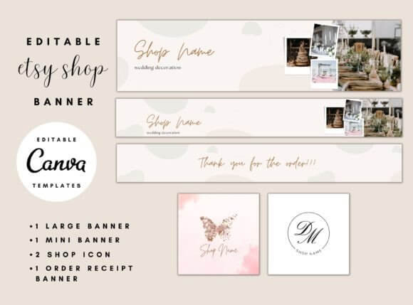 Wedding Etsy Shop Banner PLR MRR Digital Products from Grit Ground