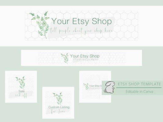 Green Etsy Shop Template PLR MRR Digital Products from Grit Ground