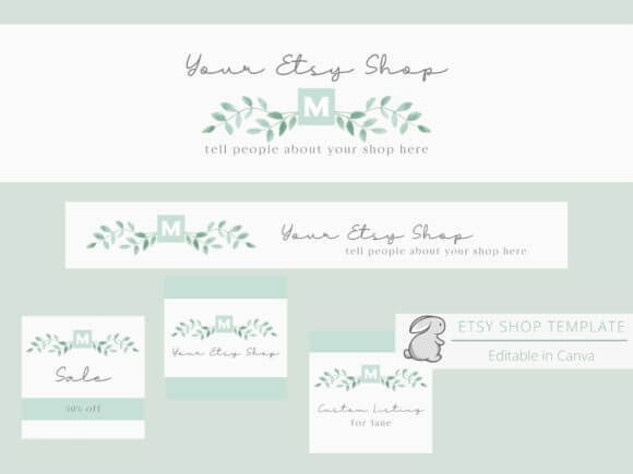 Vines Etsy Shop Template PLR MRR Digital Products from Grit Ground