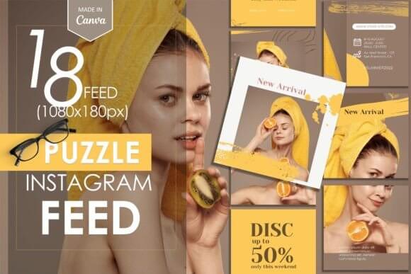 Instagram Puzzle Feed Template PLR MRR Digital Products from Grit Ground