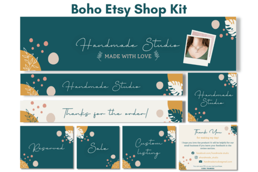 Minimalist Boho Etsy Shop Kit PLR MRR Digital Products from Grit Ground