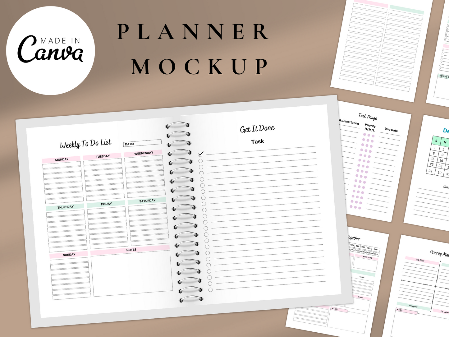 2024 Brain Dump Planner Canva