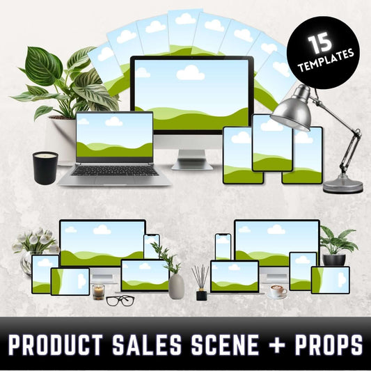 Product-Sales-Scene-Props PLR MRR Digital Products from Grit Ground