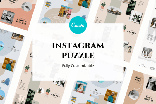 Puzzle Canva Instagram Template PLR MRR Digital Products from Grit Ground