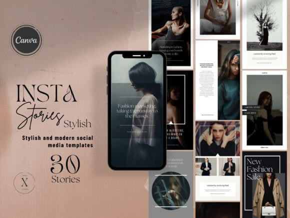 Stylish Canva Social Media Templates PLR MRR Digital Products from Grit Ground