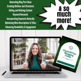 Bloggers Success Guide with ChatGPT: Unlock Your Blogging Potential & Achieve Higher Engagement | Instant Download | Social Media  | Planner