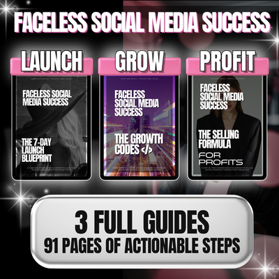 Kickstart Kit  Faceless Social Media Success Course & 400 DFY Video