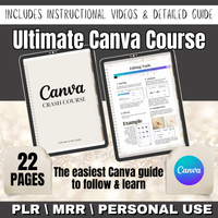 Ultimate Canva Crash Course: Master Canva Quickly with Our Comprehensive Guide PLR MRR