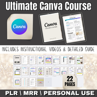 Ultimate Canva Crash Course: Master Canva Quickly with Our Comprehensive Guide PLR MRR