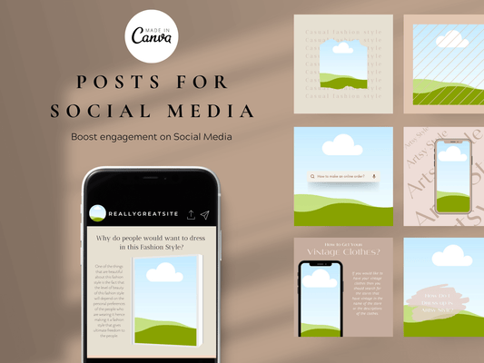 50 Neutral Instagram Post Templates PLR MRR Digital Products from Grit Ground