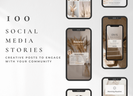 100+ Aesthetic Stories Templates PLR MRR Digital Products from Grit Ground