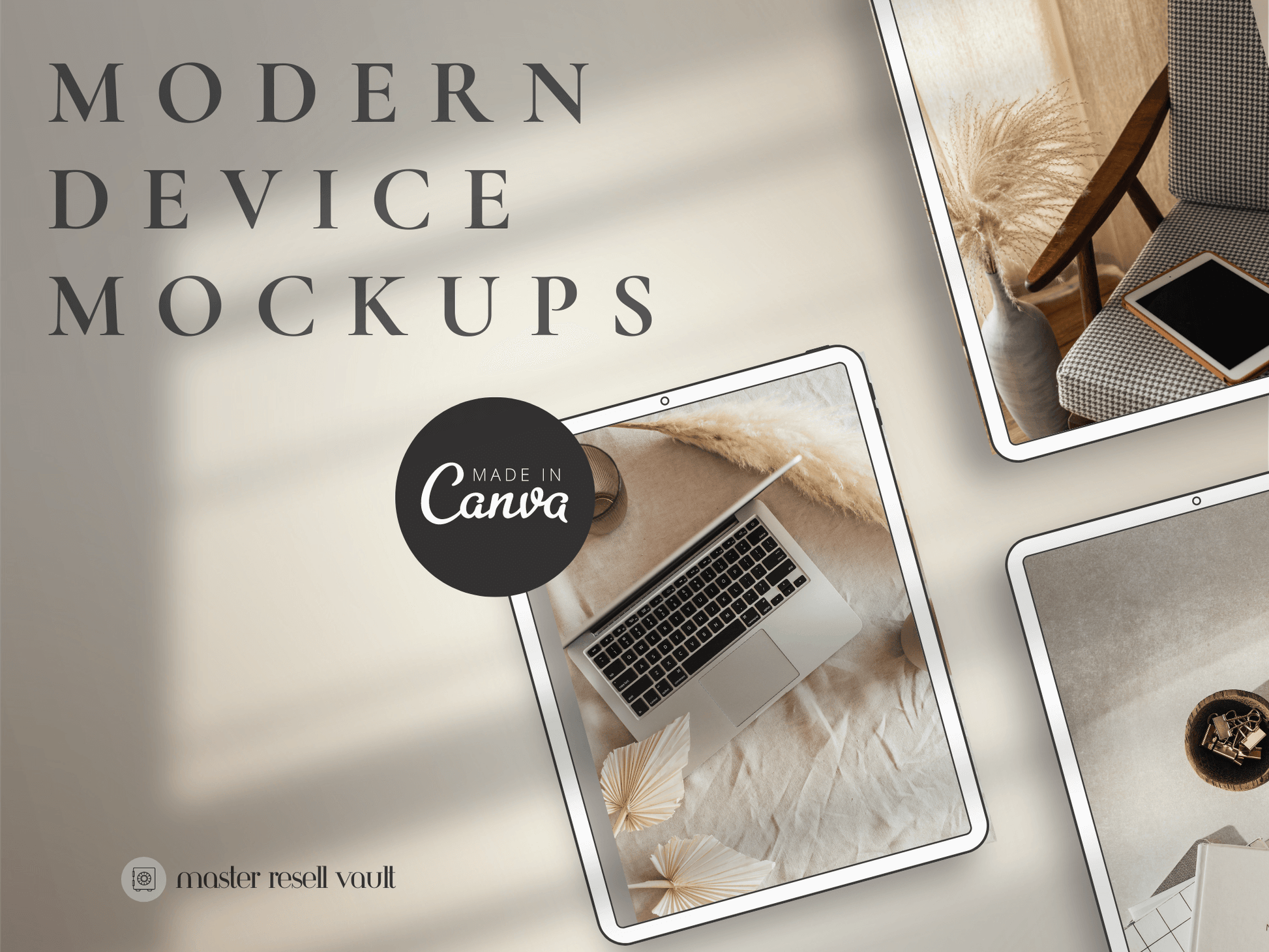 Modern Device Mockups PLR MRR Digital Products from Grit Ground